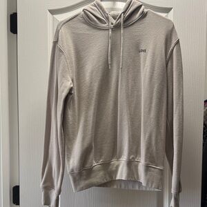 H&M Beige Hoodie with Love Embroidery